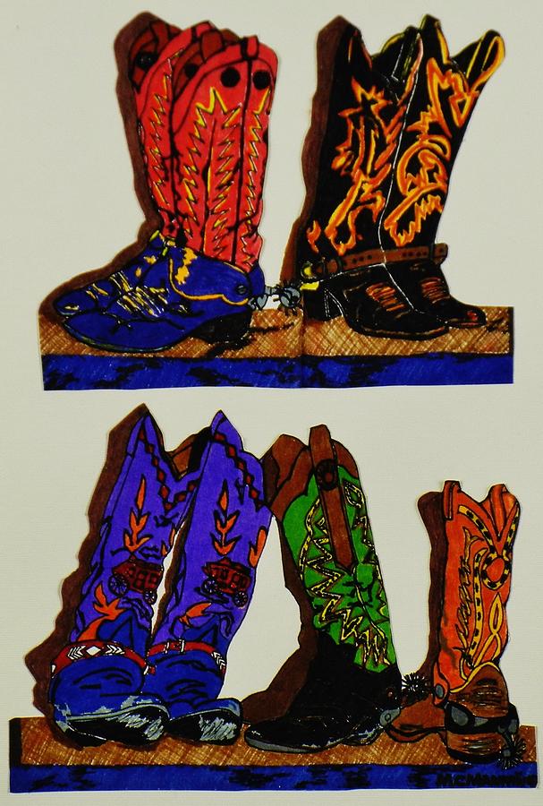Old Boots Drawing by Celeste Manning