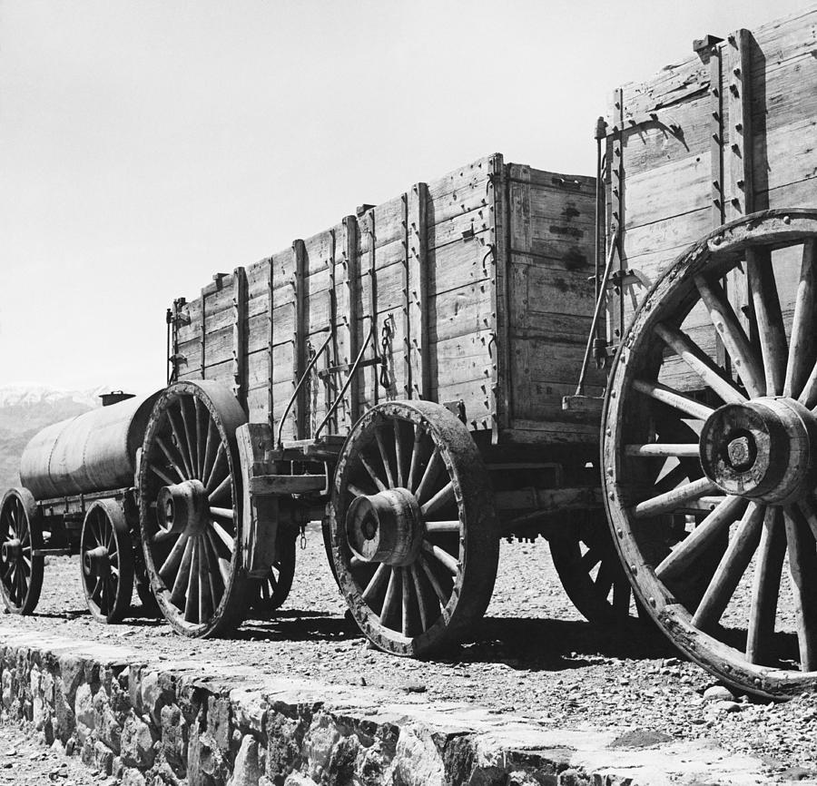 Old Borax Wagons, Death Valley Photograph by William Belknap