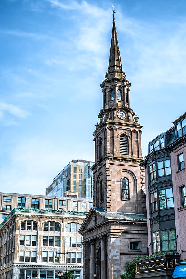 Clock Photograph - Old Boston by Klm Studioline