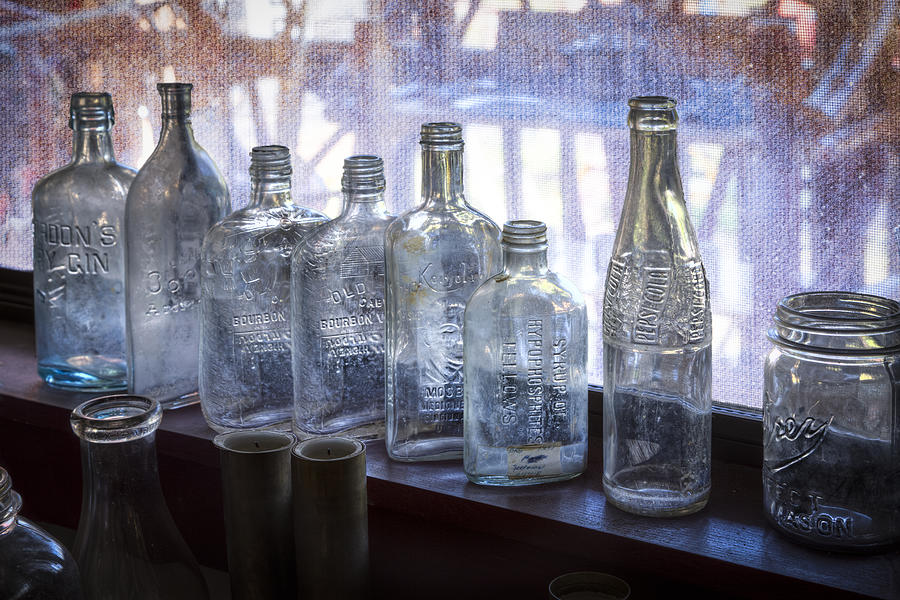 Old Bottles Photograph by Debra and Dave Vanderlaan