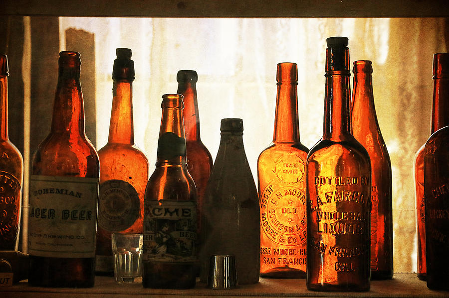 Old Bottles Photograph by Steve McKinzie