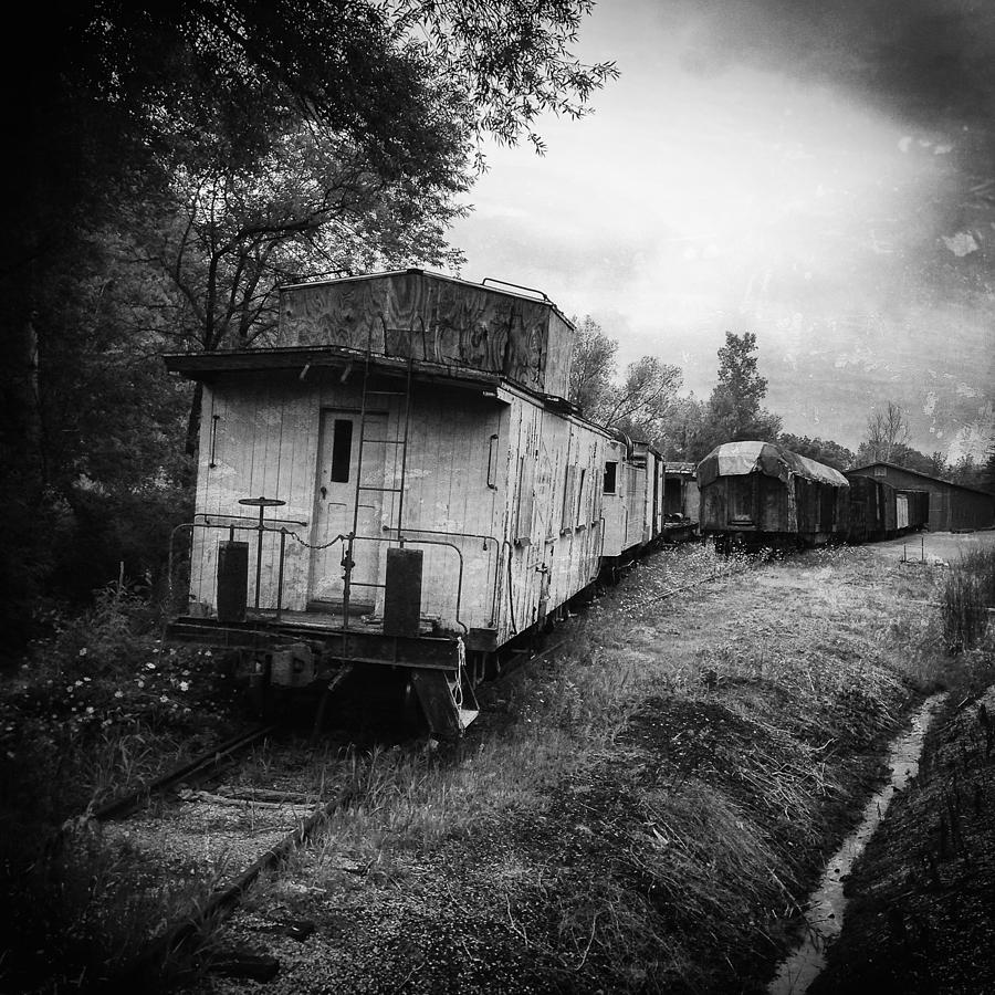 Train Photograph - Old Caboose by Jeff Klingler