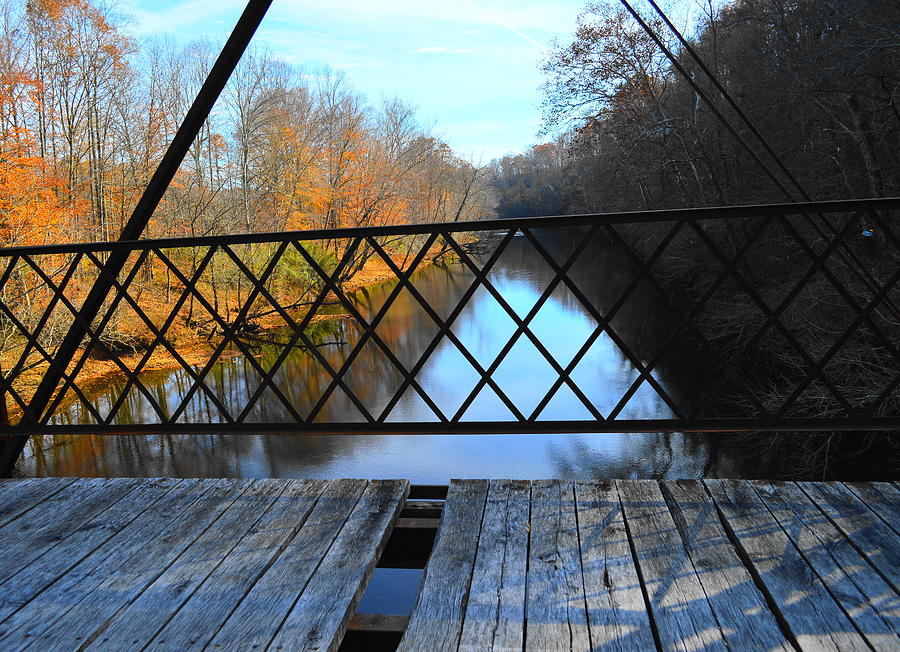 Looking through Old Bridge Railing Photograph by Stacie Siemsen