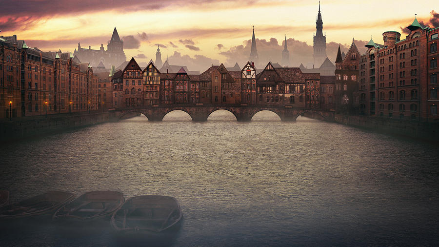 Old Digital Art - Old Bridge by Tobias Roetsch Old Digital Art - Old Bridge by Tobias Roetsch