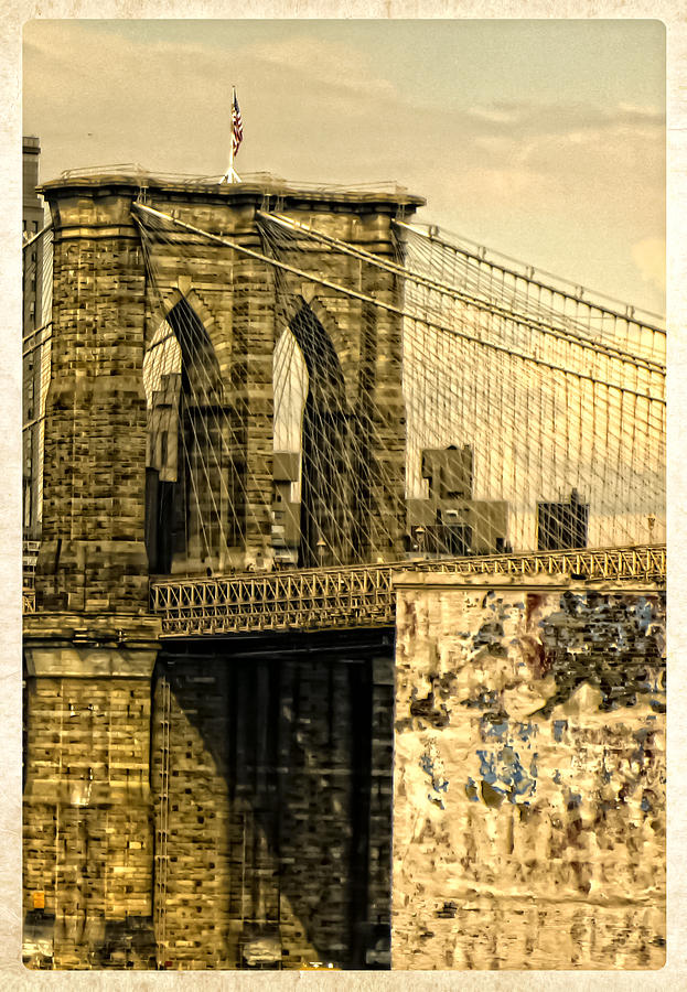 Old Brooklyn Bridge II Photograph by Frank Winters