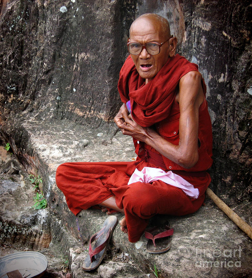 Old buddhist monk  Photograph by RicardMN Photography