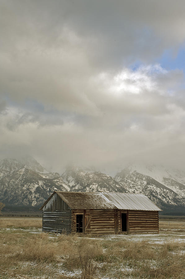 Old building in Grand Tetons Photograph by Gary Langley