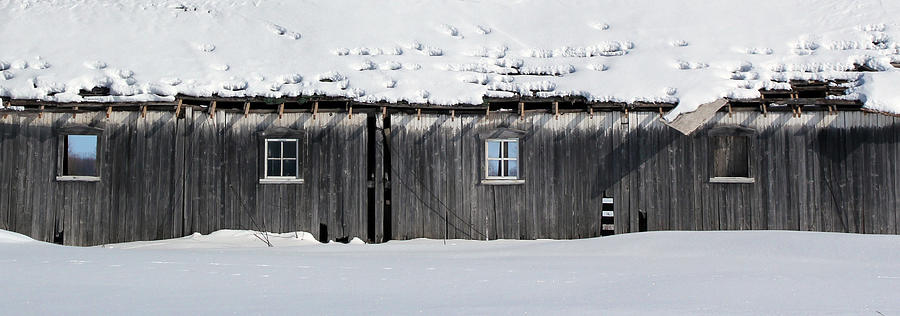 Winter Photograph - Old Building in Snow 4 by Mary Bedy