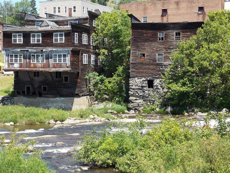 Old Buildings by the River Photograph by Catherine Gagne