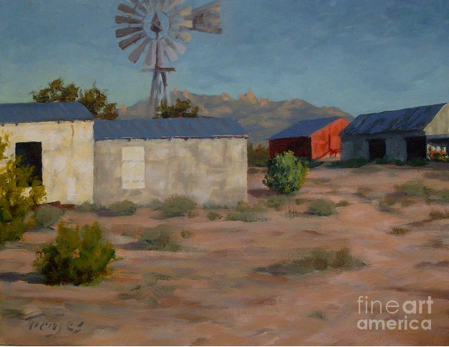 Old Bunkhouse OX Ranch   Painting by James H Toenjes