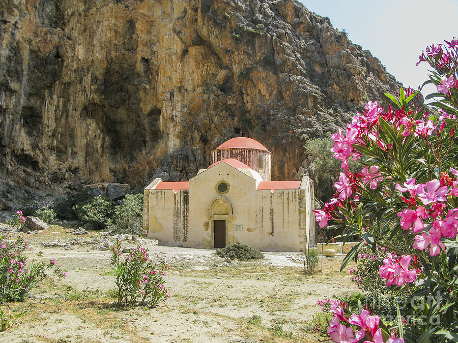 Old Byzantine church in gorge on southern crete Photograph by Patricia Hofmeester