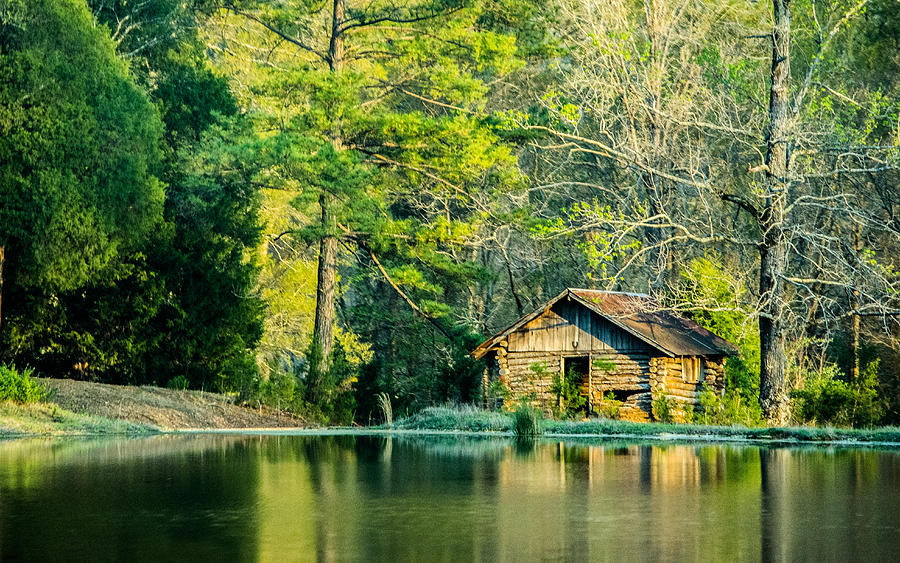 Old Cabin By The Pond Photograph by Parker Cunningham