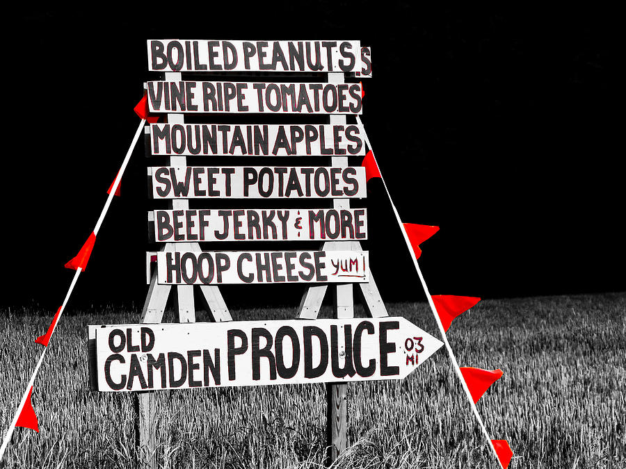 Flag Photograph - Old Camden Produce by Jessica Brawley