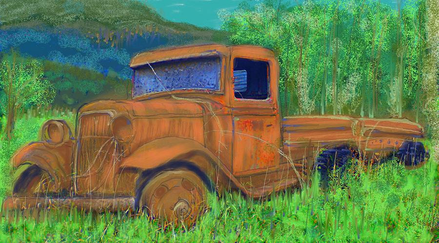 Old Canadian Truck Painting by Hidden  Mountain