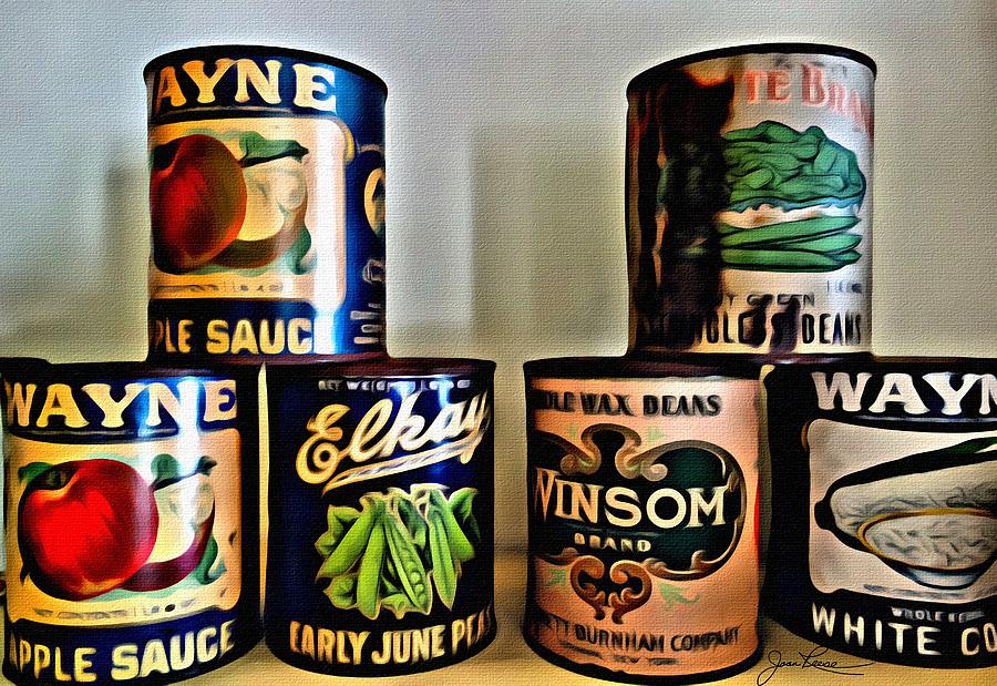 Old Cans Painting by Joan Reese
