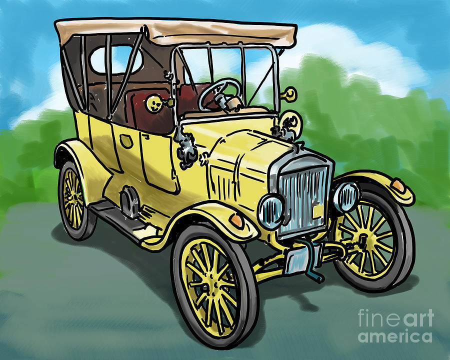 Old Car Painting - Old Car 01 by Tim Gilliland