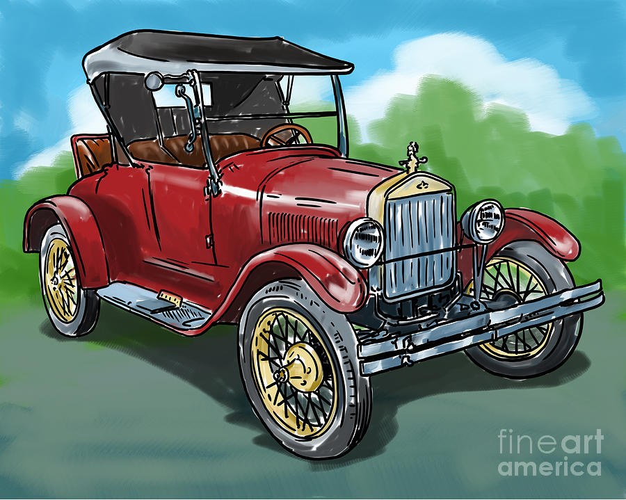 Old Car Painting - Old Car 04 by Tim Gilliland