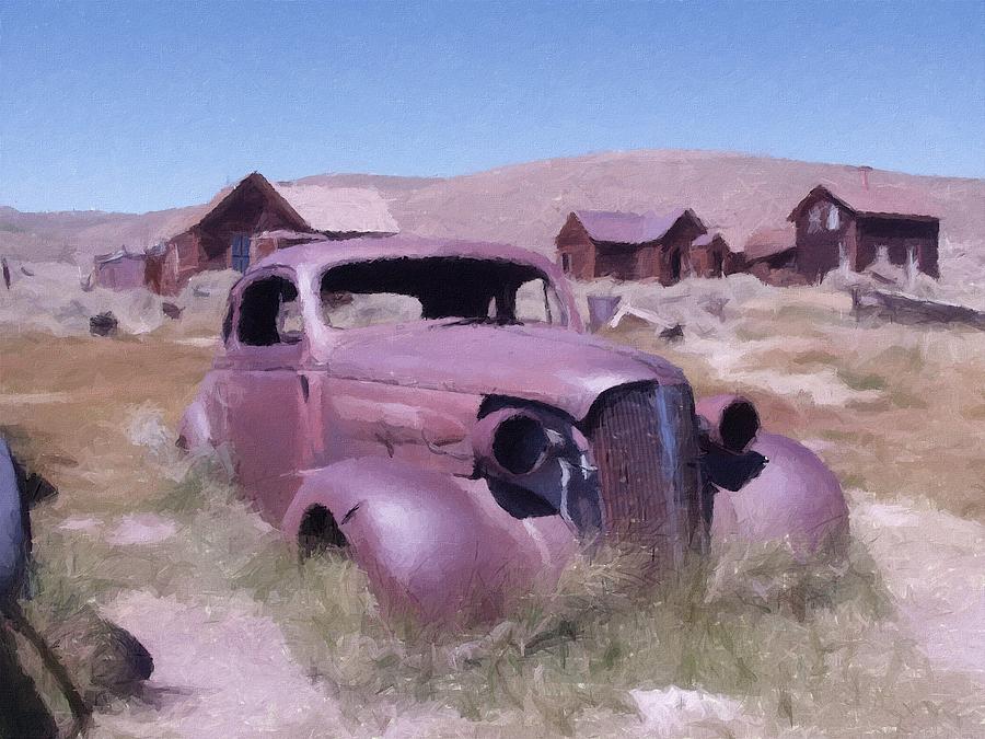 Old Car Bodie California  Painting by Kevin Heaney