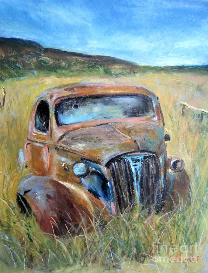 Old Car Painting by Jieming Wang