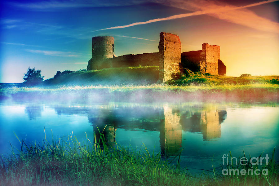 Old castle ruins at magical sunset Photograph by Michal Bednarek
