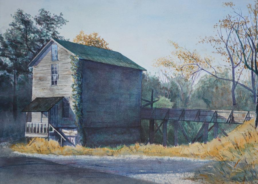 Fall Painting - Old Cave Mill by Russell Fox