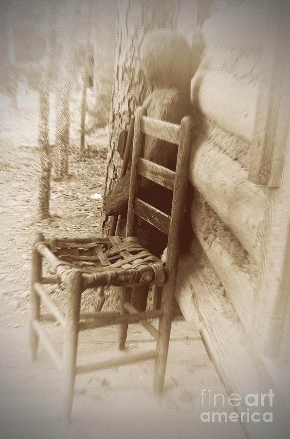 Cabin Photograph - Old Chair by Tina W