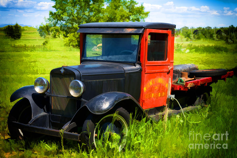 Old Chevrolet Truck - painterly Photograph by Les Palenik