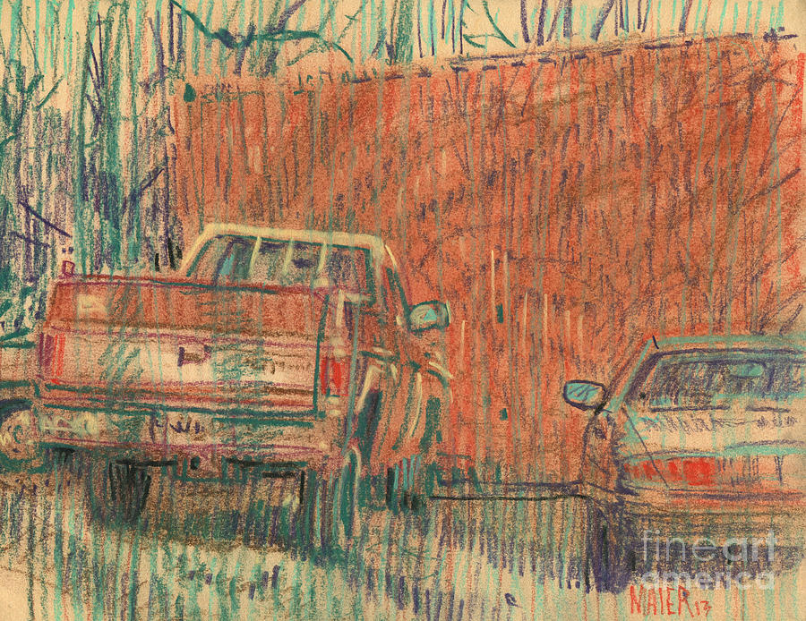 Old Chevy Painting by Donald Maier