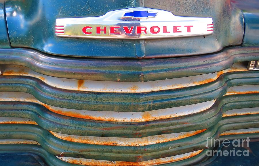 Old chevy truck grill. Photograph by Cindy Daly