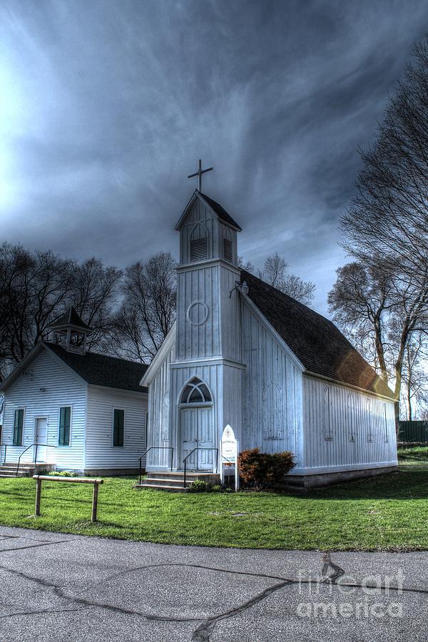 Old Church and School House Photograph by Jimmy Ostgard