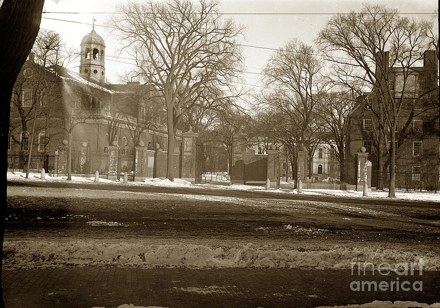 Boston Photograph - Old Church Boston Massachusetts circa1900 by Monterey County Historical Society