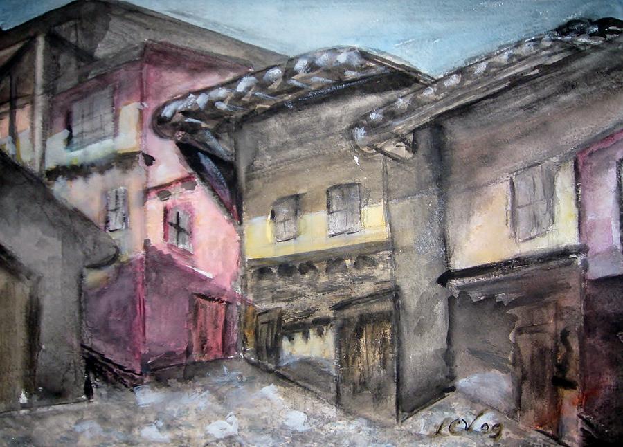 Old City in Pristina Painting by Lucille  Valentino