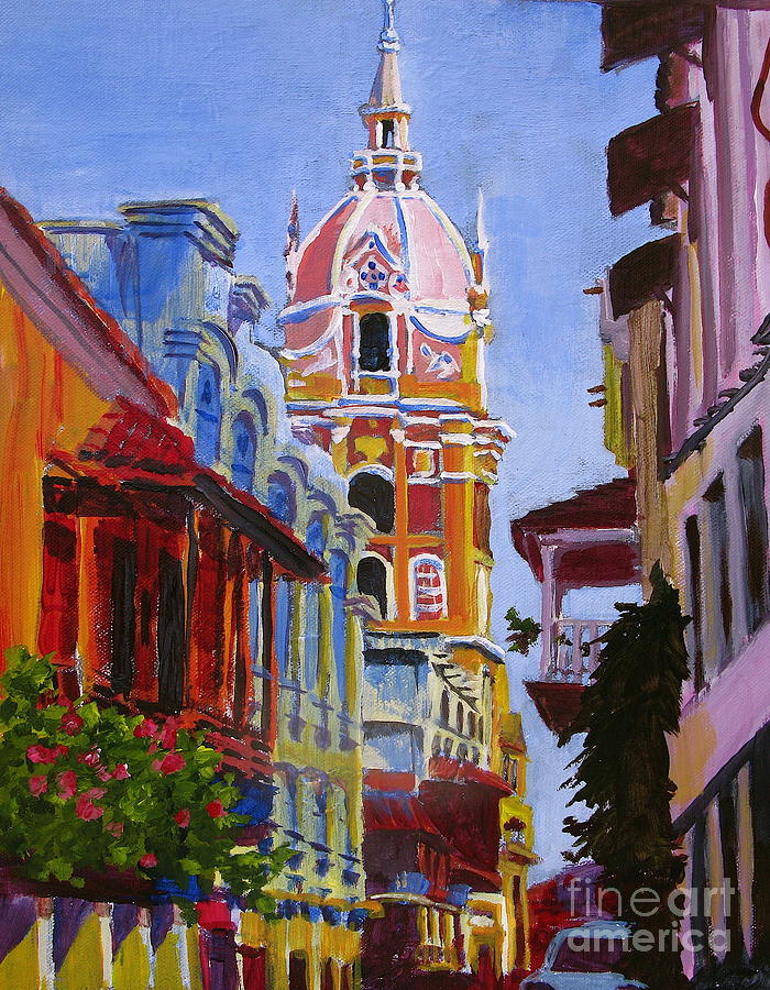 Cartagena Painting - Old City of Cartagena Colombia by Matt Connors