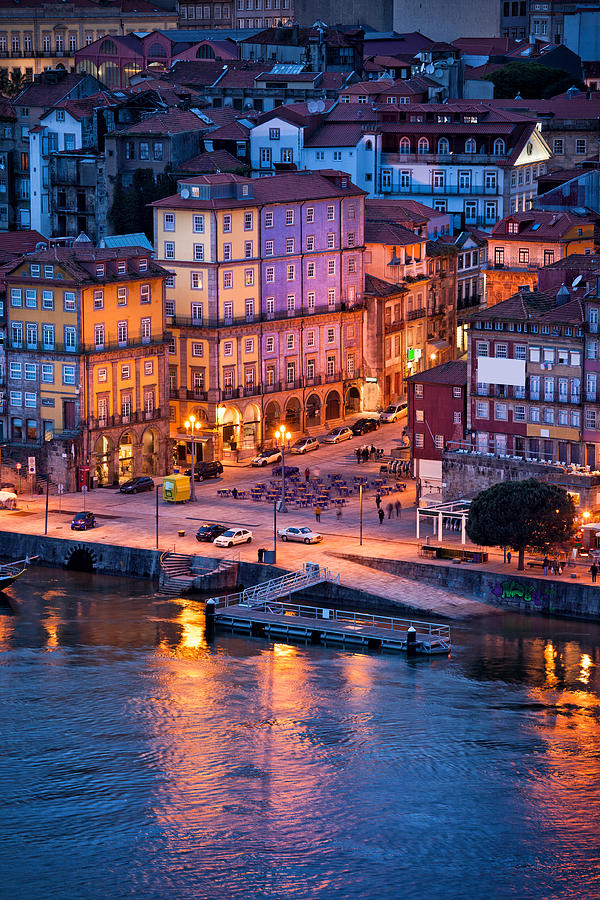 Old City of Porto in the Evening Photograph by Artur Bogacki
