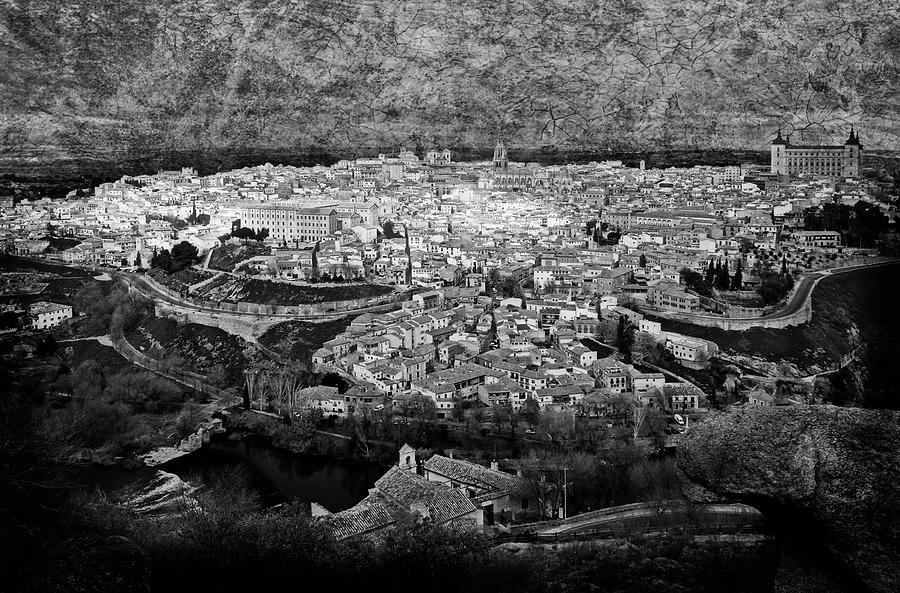 Old city of Toledo BW Photograph by RicardMN Photography
