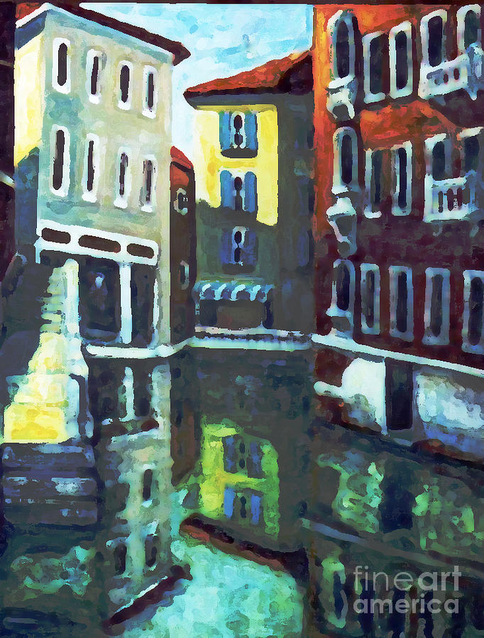 Old City of Venice in Sunlight Painting by Rita Brown