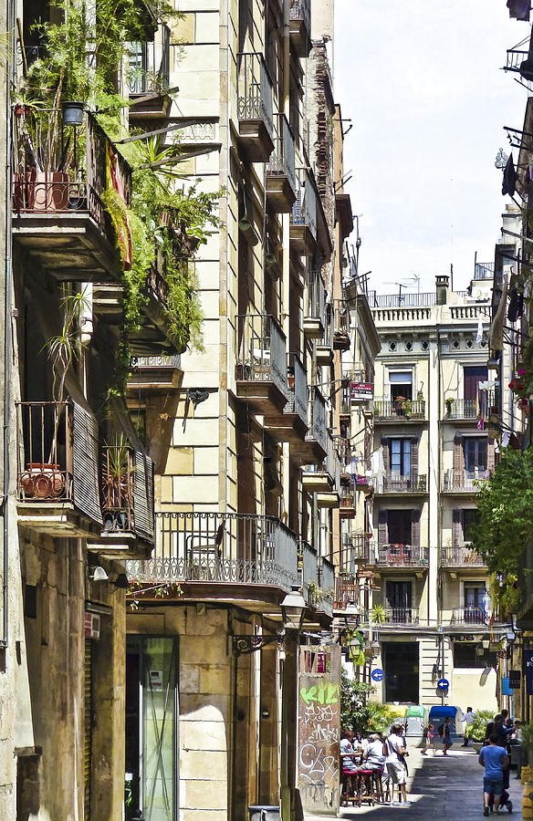 Old City Street in Barcelona Photograph by Betty Eich