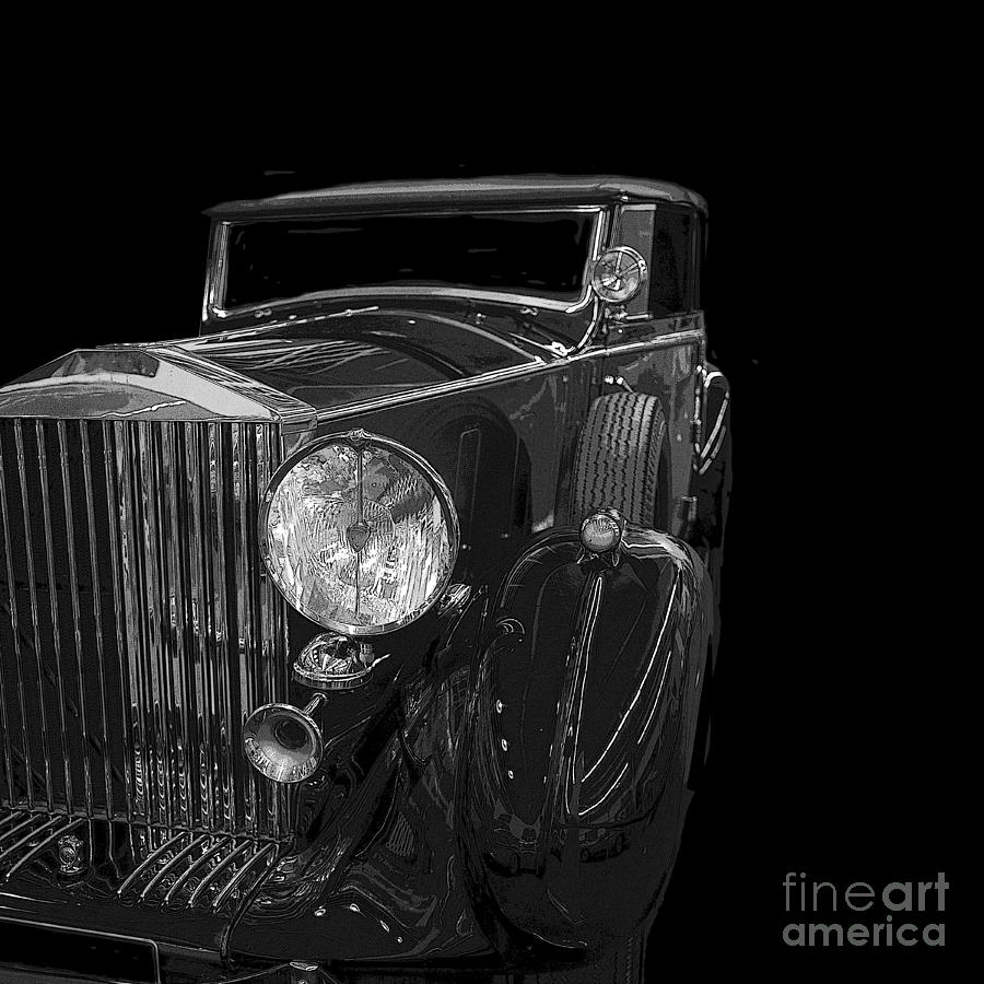 Old Classic Car Square Poster Photograph by Edward Fielding