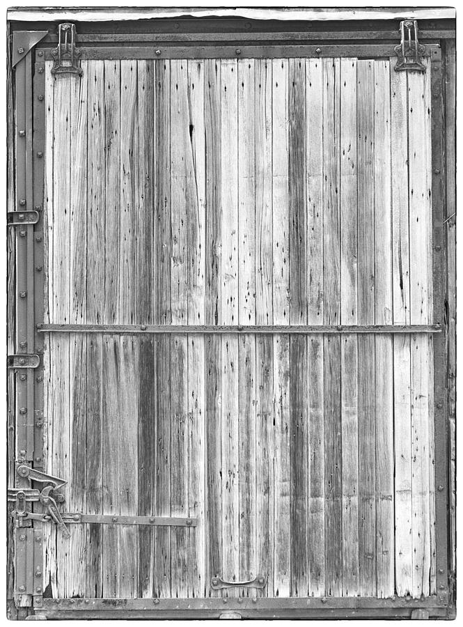 Old Classic Colorado Railroad Car Door Bw Photograph