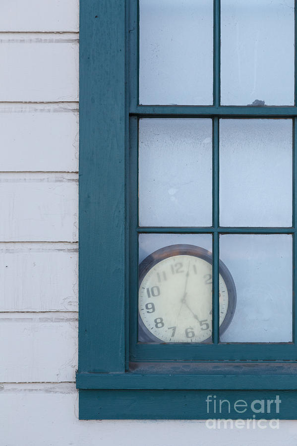 Old Clock behind Window Photograph by Jannis Werner Fine Art America