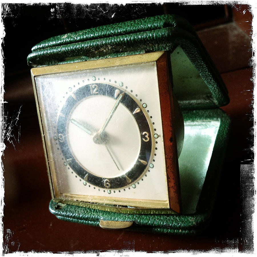 Vintage Photograph - Old clock by Les Cunliffe