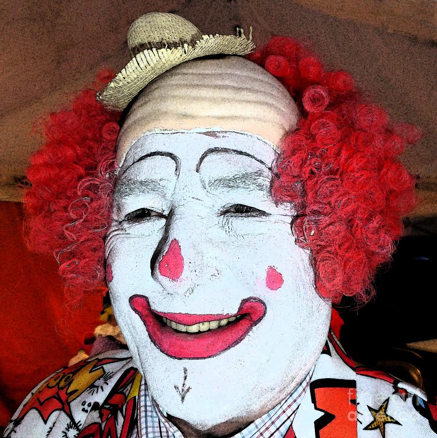 Old Clown Backstage Photograph