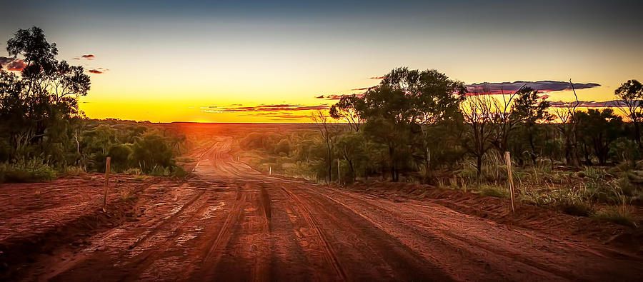 Sunset Photograph - Old Coach Trail by David Melville