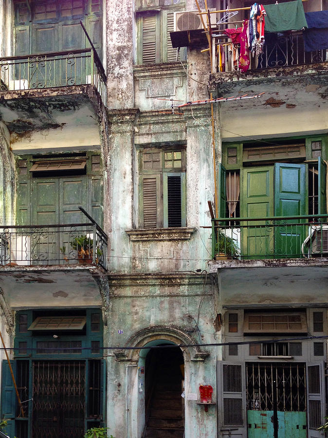 Old Colonial Buildings In Disrepair In Downtown Yangon Myanmar Photograph by PIXELS  XPOSED Ralph A Ledergerber Photography