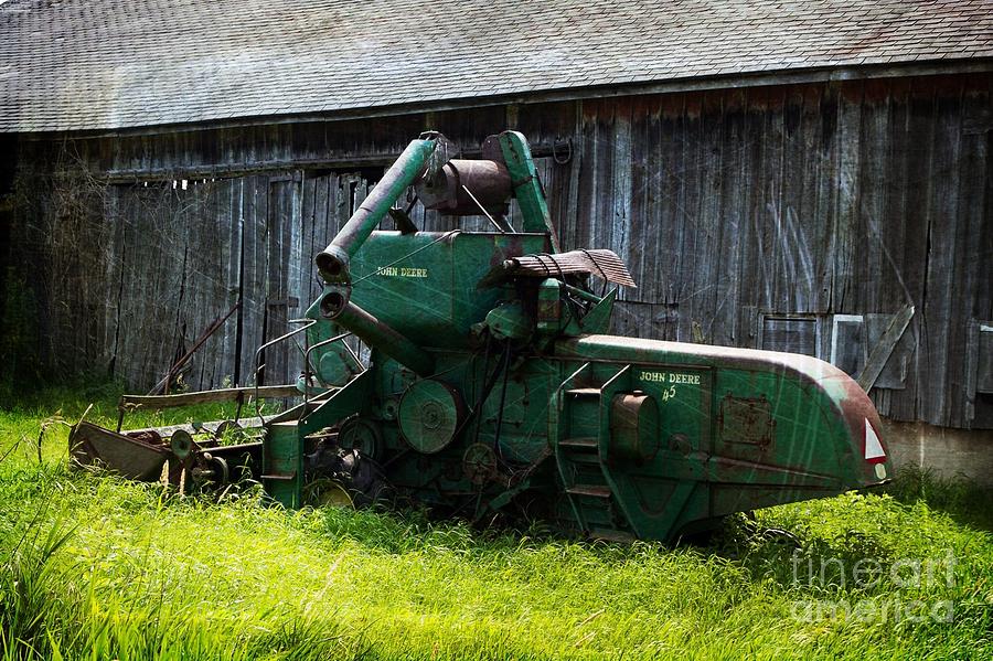 Old Combine Photograph by Nikki Vig