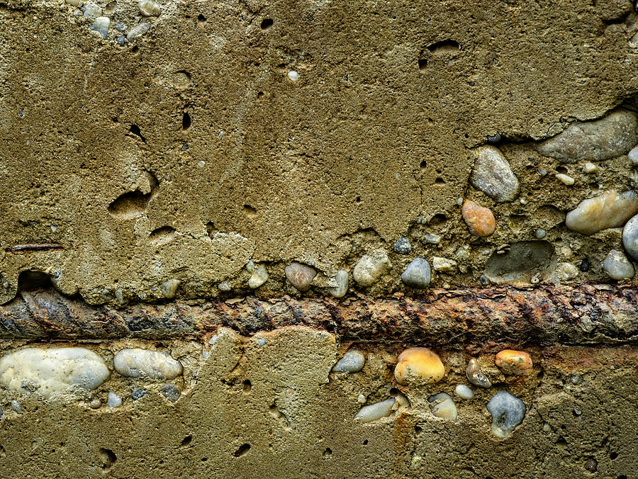 Old Concrete Panel With Rebars Photograph by Jozef Jankola Fine Art