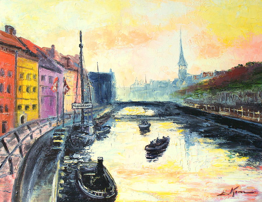 Old Copenhagen Painting by Luke Karcz