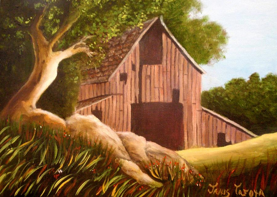 Cow Painting - Old Country Barn by Janis  Tafoya