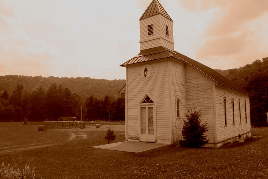 Old Country Church Sepia Photograph by Dale Bradley