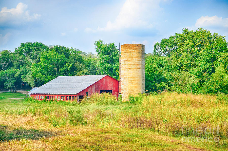Nature Photograph - Old Country Farm and Barn by Peggy Franz